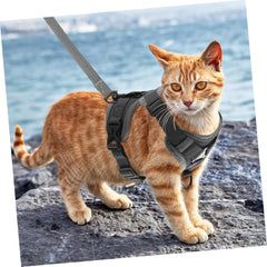 Yardwe Reflective Small Dog Harness with Leash Vest for Cats and Puppies Breathable Elastic Design Safe for Outdoor Walking