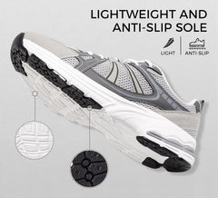 LUCKY STEP Men's Mesh Breathable Fashion Sneakers Non Slip Comfortable Running Shoes Lightweight Casual Workout Tennis Shoes