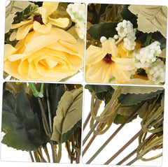 PRETYZOOM Artificial Flower Decor for Room Faux Floral Arrangement Decorative Plant for Home Office No Watering Needed Easy Maintenance