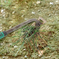 Weed Puller Tool with Dual Side Head 5 Teeth Metal Weed Remover with Extended Handle Hand Easy Removal Hand Weeder Tool for Digging and Shoveling