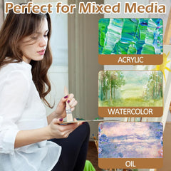 10PCS Paint Brush, 1 Inch Paint Brushes with Natural Bristle, Wooden Paint-Brush Set for Stain, Varnish, Glue, Composite Wall and Home DIY, Small Paintbrushes for Walls and Furniture