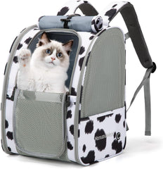 Montana West Cat Carrier Backpack for Small Medium Dog & Puppies with Blackout Curtains for Outdoor Adventures