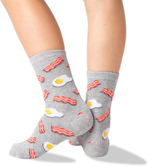 Hot Sox Kids' Fun Food & Drink Crew Socks-1 Pair Pack-Cool & Cute Casual Boys and Girls Gifts