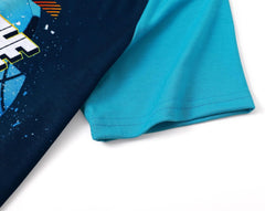 Tebbis Pajamas For Boys Fun Baseball Navy Blue Short Sleeves & Pants 2-Piece PJs Set Kid Comfy Sleepwear Size 6-18