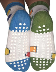 MIXIN ITUP Kids Crew Socks - Opposites Collection-3 Pairs-Sizes Toddlers 1-3 with Grips Only. Ages 3-6, 6-9 Years.
