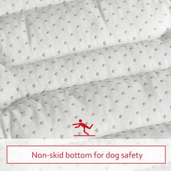 Moonsea Dog Crate Mat (24" X 18") 2 Pack, Soft Bed Mat with Cute Prints, Personalized Dog Crate Pad, Anti-Slip Bottom, Machine Washable Kennel Pad, Grey