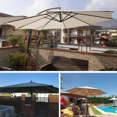 Patio Umbrella Replacement Canopy Top 11.5FT 9.8FT 8.8FT 8.2FT Parasol Canopy Cover for Outdoor Backyard Pool Umbrellas Cantilever Parasol Replacement Cover(Grass Green,6 RIBS/200CM(6.5FT))