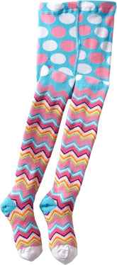 Jefferies Socks Girls 2-6x Zig Zag Tight
