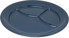 CFS 4351435-E Melamine 3-Compartment Plate, 9.75", Café Blue