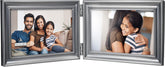 Malden International Designs Concourse Pewter Metal Picture Frame, 5x6, Silver