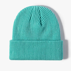 Ribbed Knit Beanie Warm Cuffed Winter Hat for Men and Women