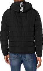 Tommy Hilfiger Men's Midweight Sherpa Lined Hooded Water Resistant Puffer Jacket