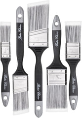 Bates- Paint Brushes, 5 Pack, Flat and Angle Paint Brushes for Walls and Trim, Synthetic Bristles