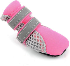 SMALLLEE_LUCKY_STORE Summer Breathable Small Medium Dog Boots Shoes Nonslip Booties Sole Paw Protector for Hardwood Floor Hot Pavement Refective Blue XL