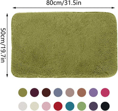 Bathroom Rugs Soft Short Plush Bath Mat Super Absorbent Chenille Bathroom Rug for Bathroom Non Slip Washable Bath Rugs Quick Dry Bath Mat Ideal to Enhance Your Modern Home Decor