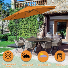 Generic Patio Umbrella Replacement Canopy, Garden Backyard Pool Umbrellas Parasols Cover, Outdoor Table Market Yard Umbrella Top For Outdoor Umbrella Canopy With 8 Ribs