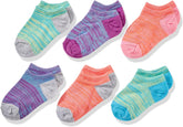 Fruit of the Loom Girls' No Show Socks-6 Pack