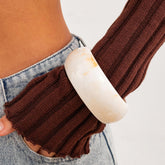 Colorful Acrylic Chunky Bangles for Women Trendy Resin Bangle Cuff Irregular Wristbands