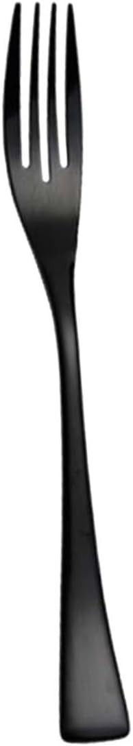 Wakauto Stainless Steel Black Dinner Fork Cutlery Black Silverware Western Tableware