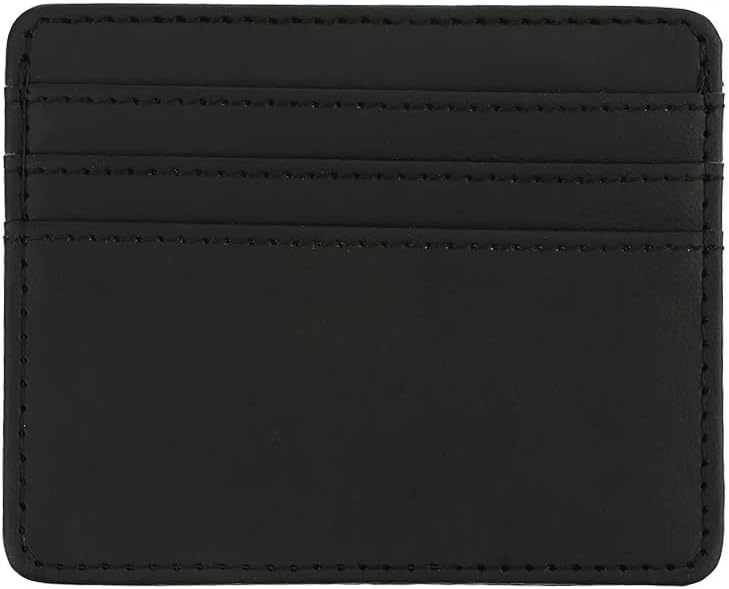 Slim Minimalist Wallet Small Card Bag, PU Leather Card Holder Wallet, Multiple Card Slots Card Case For Women Men(black)