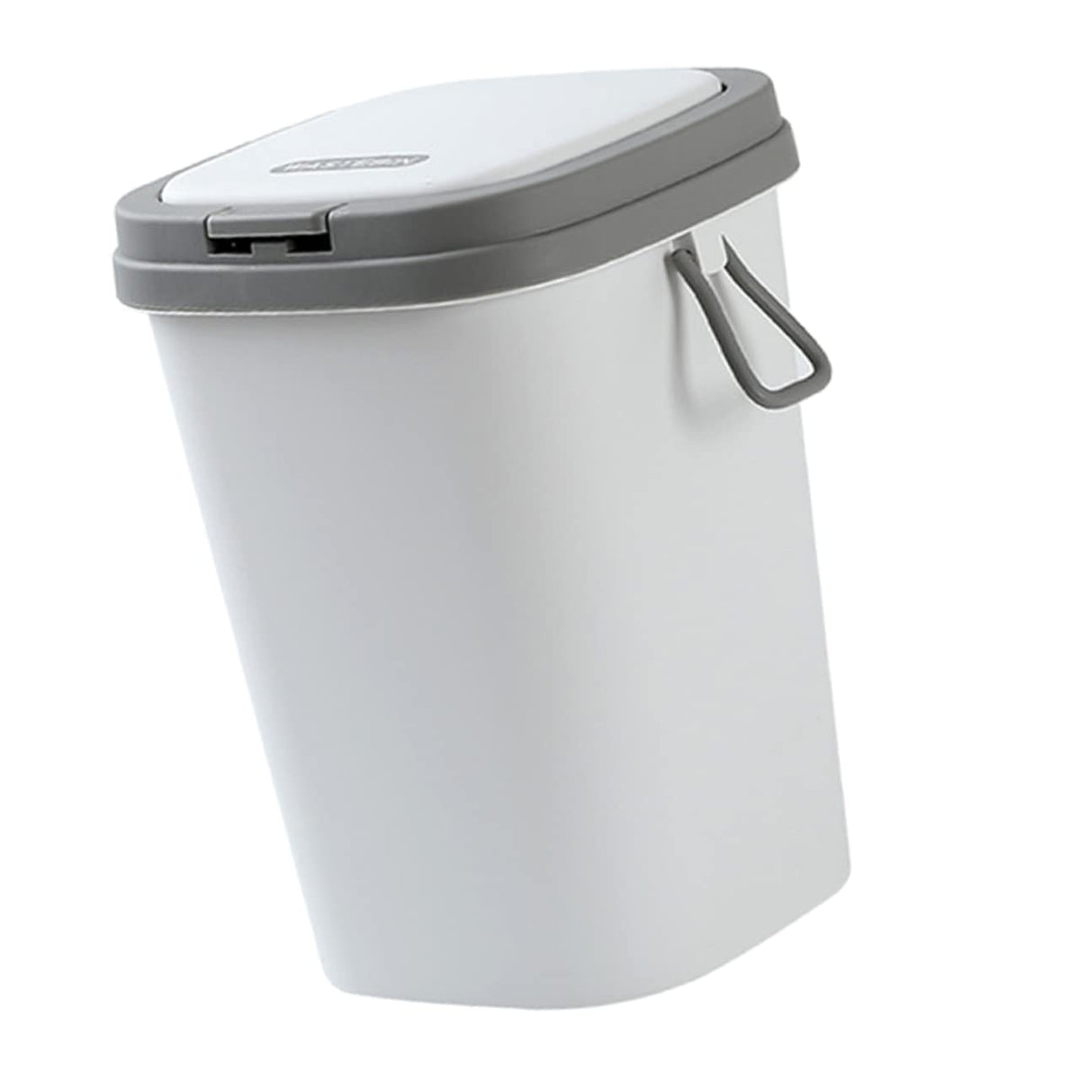 HEALLILY Press Trash Can Lid Multi-use Storage Bin for Home Office Bathroom Touchless Design