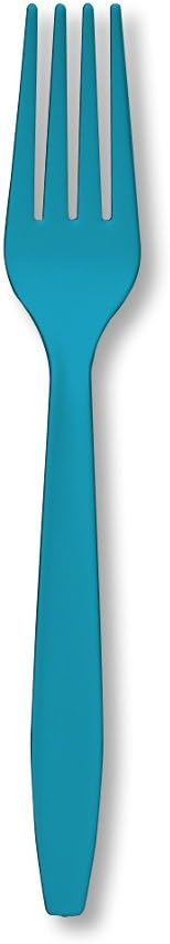 Creative Converting Turquoise Blue Plastic Forks Party Supplies, One Size