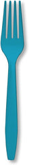Creative Converting Turquoise Blue Plastic Forks Party Supplies, One Size