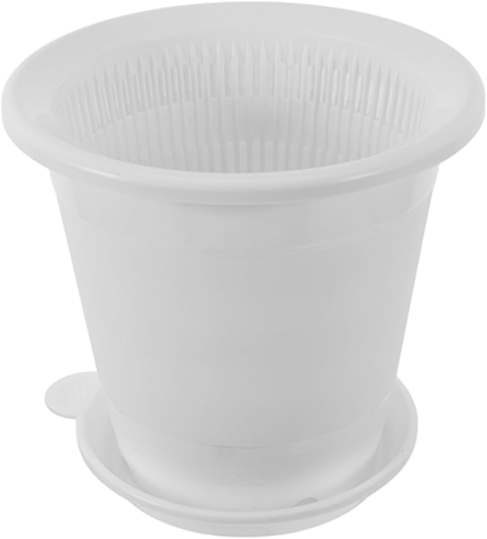 TOYANDONA Plastic Orchid Pot with Holes Drainage Planter for and Indoor Plants Includes Saucer for Home and Nursery Use