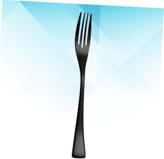 Black Forks and Spoons Stainless Steel Dinner Forks for Tableware Western Cutlery Office School