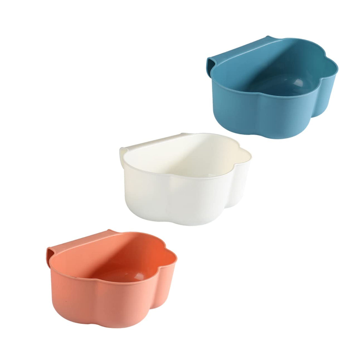 3pcs Pink Kitchen Hanging Trash Can Small Garbage Bin Under Sink Garbage Cans for Kitchen