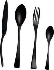 Black Dinner Fork Stainless Steel Cutlery Table Fork Perfect for Steak Family Dinner Home Hotel