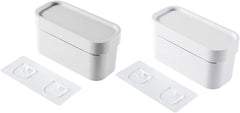2Pcs Wall Mounted Garbage Bag Storage Box Punch Dispenser for Bathroom Kitchen Organization Material Space Saving for Bag Storage