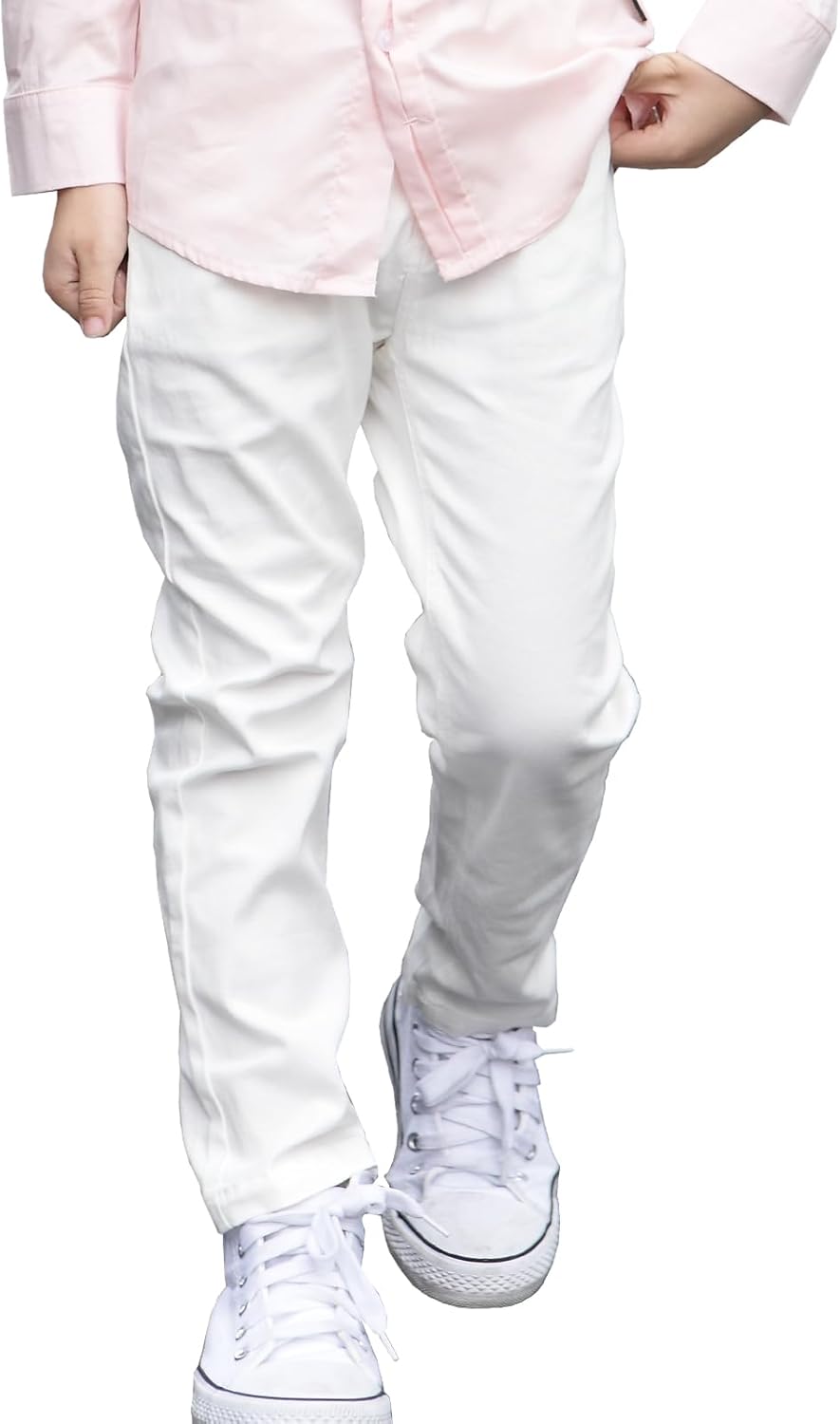 NABER Kids Boys' Casual Fashion Elastic Waist Dressy Suit Pants Age 4-14 Years