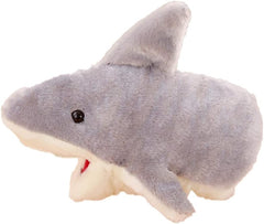 LUOZZY Cute Plush Shark Hand Puppet Shark Puppets Toys, Kids Hand Puppets Plush Shark Toys Soft Shark Gloves Figure, Gray