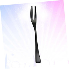Mikinona 1pc Black Stainless Steel Dinner Fork Elegant Cutlery for Home Office and Restaurants for Serving Food Meat Steak and More Dishwasher Design