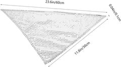 2PCS Shiny Sequin PET Bandana Triangle Scarf for Dogs Reversible Dog Neck Scarf Sturdy and Stylish Saliva Towel for Small to Medium Pets