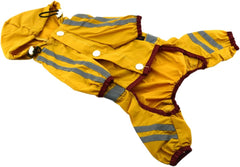 3pcs Dog Rain Coat Puppy Rain Slicker Elastic Leg Trims Small Dog Rainwear Stylish Hoodie Dark