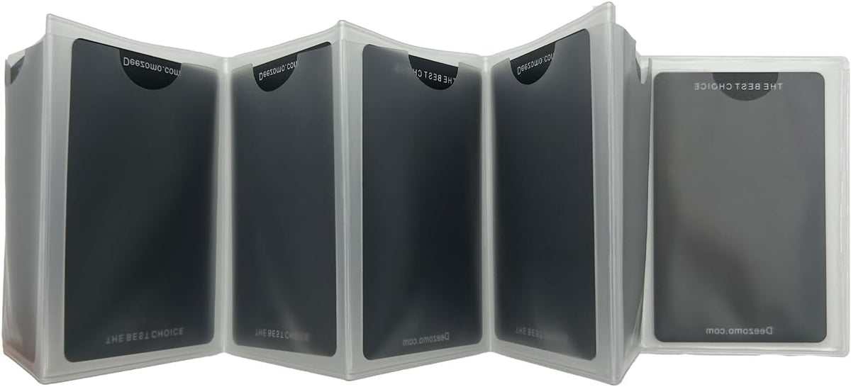 Set of 2 Plastic Wallet Insert for Credit Card, Men Wallets Trifold Vinyl Credit Card Sleeves Holder (Checkbook 6 Page)