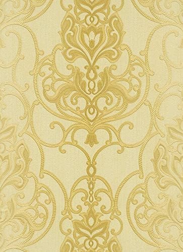 Rubinia, Matt Gloss Effects Floral Leaves Beige Wallpaper Sample