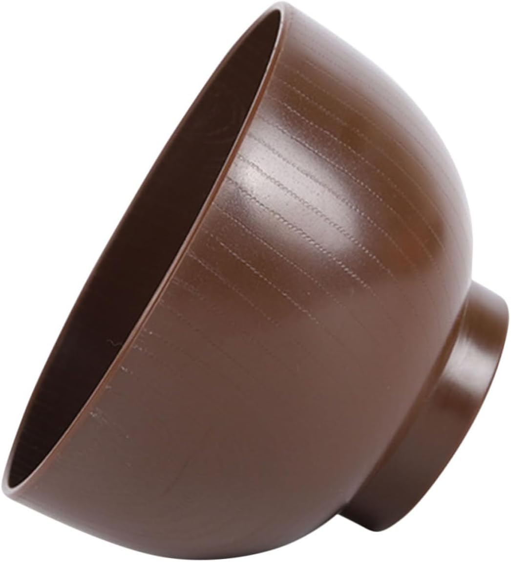 STOBAZA Japanese Style Wooden Soup Bowl Set Unbreakable Miso and Rice Bowl Small Size Dishwasher Safe for Noodles and Kitchen Use