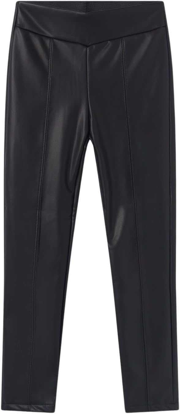 Mayoral Synthetic Leather Leggings for Girls Black