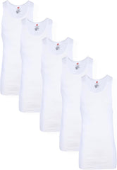 Hanes Men’s Tall 100% Cotton Ribbed Tank Tagless Undershirts, Multipack