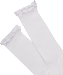 Jefferies Socks Girls' Ruffle Knee High