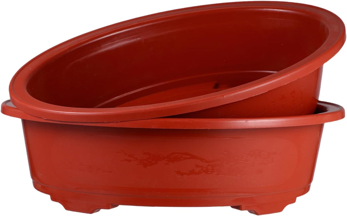 2pcs Large Oval Planter Pots Flower Pots Outdoor Plastic Planters Drainage Succulent Starter Indoor Garden Planting
