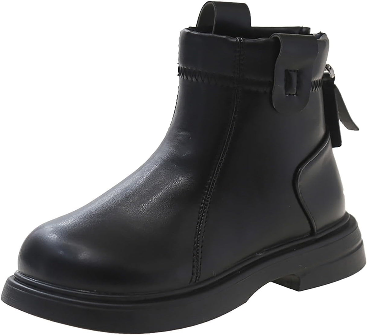 IWIHMIV Girls Riding Boots Kid Boots Toddler Girl Booties Kids Riding Boots Boys' Boots Girls Boys Ankle Boots Back Zipper Shoes