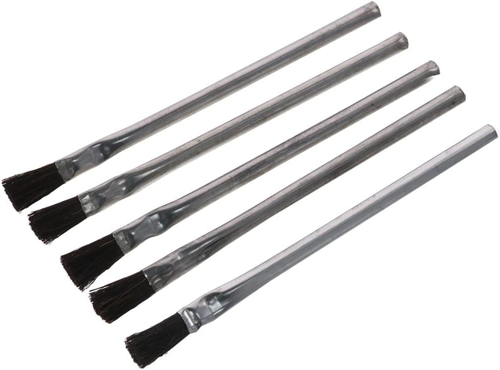 Tin Handles Acid Brush Tin Handle Soft Horse Hair Bristles Epoxy Wood Glue Brush Acid Flux Brushes Soldering Woodworking Painting