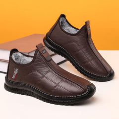 Men’s Winter Boots - Warm Insulated Snow Boots, Thick Lined Short Boots Cold Weather Protection, Soft Sole, Comfortable Fit for Outdoor Activities, Non-Slip (8,Coffee)