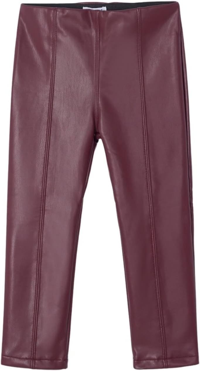 Mayoral Synthetic Leather Leggings for Girls BlackBerry