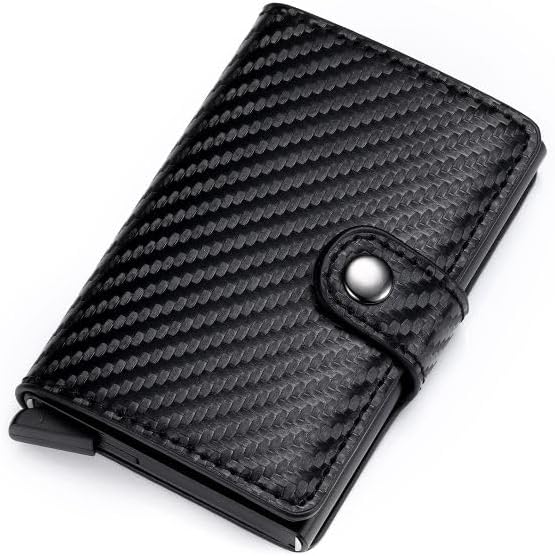 Generic Minimalist Elegant Wallet with RFID Security Features and Cash Holder, Low Profile and Pop Up Button, Perfect for a Gentleman (Fiber), XL240328-12