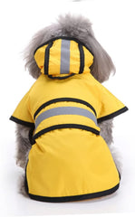Housoutil 2pcs Hooded Dog Rainwear for Small Dogs Pet Reflective Rain Coat for Outdoor